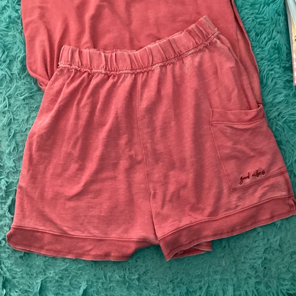 Free People Good Vibes short set